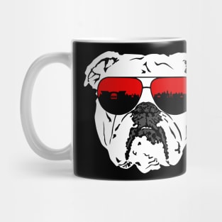 Bulldog with Athens Skyline Mug